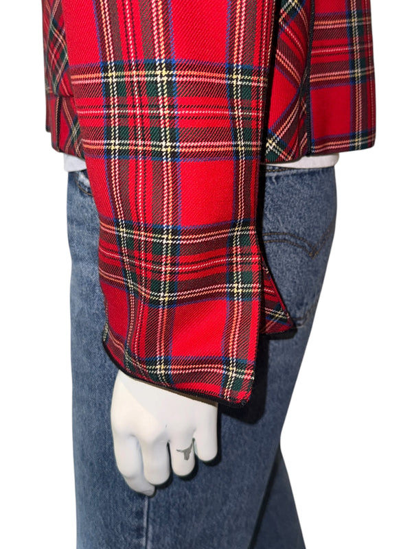 Pendleton Red Tartan Virgin Wool Blazer – Women's Size 10
