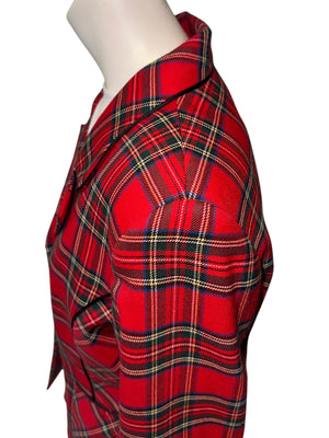 Pendleton Red Tartan Virgin Wool Blazer – Women's Size 10