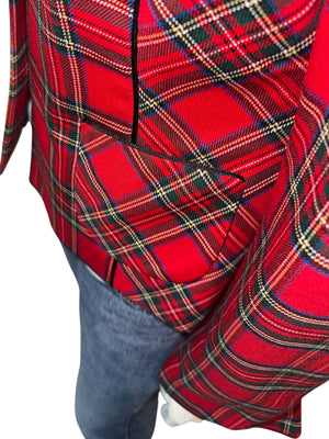 Pendleton Red Tartan Virgin Wool Blazer – Women's Size 10