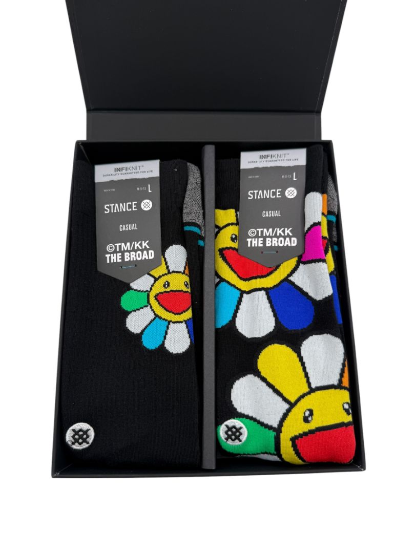 Takashi Murakami Flower Box Set Socks – Black – Size L