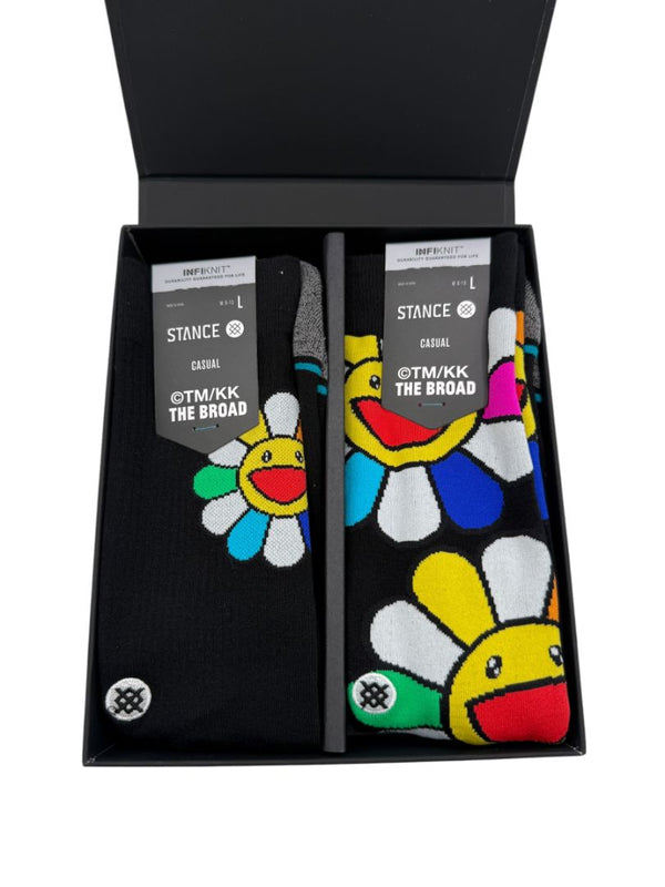 Takashi Murakami Flower Box Set Socks – Black – Size L