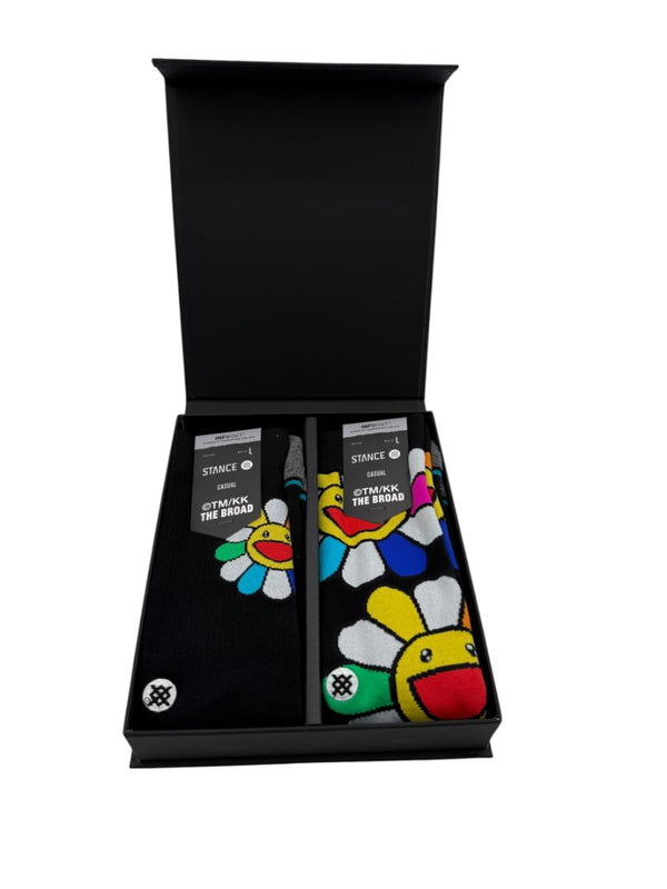 Takashi Murakami Flower Box Set Socks – Black – Size L