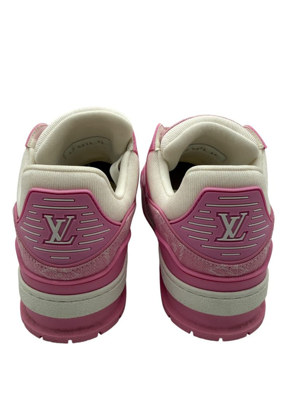 Louis Vuitton LV Trainer Pink Monogram Denim &. Leather Sneakers – Men’s Size 39