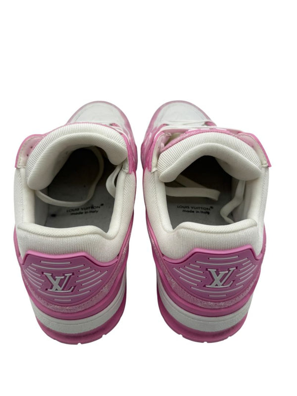 Louis Vuitton LV Trainer Pink Monogram Denim &. Leather Sneakers – Men’s Size 39