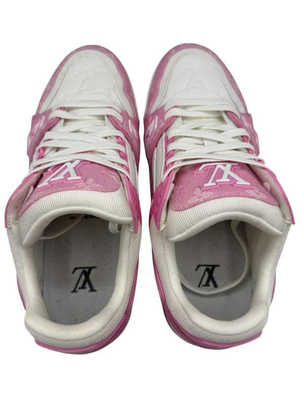 Louis Vuitton LV Trainer Pink Monogram Denim &. Leather Sneakers – Men’s Size 39