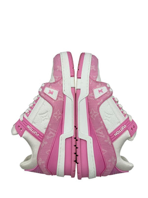 Louis Vuitton LV Trainer Pink Monogram Denim &. Leather Sneakers – Men’s Size 39