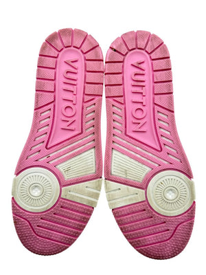Louis Vuitton LV Trainer Pink Monogram Denim &. Leather Sneakers – Men’s Size 39