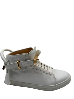 Buscemi 100MM White Leather High-Top Sneakers – Men’s Size 41