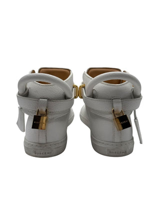 Buscemi 100MM White Leather High-Top Sneakers – Men’s Size 41