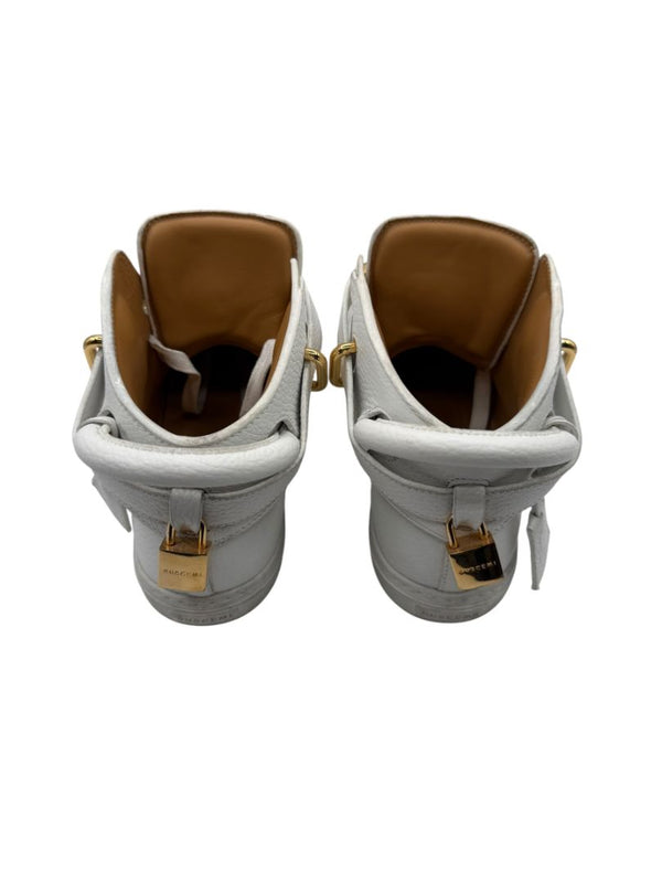 Buscemi 100MM White Leather High-Top Sneakers – Men’s Size 41