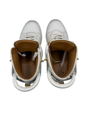 Buscemi 100MM White Leather High-Top Sneakers – Men’s Size 41