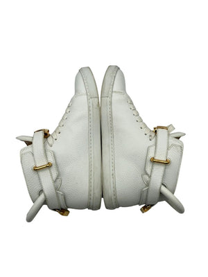 Buscemi 100MM White Leather High-Top Sneakers – Men’s Size 41