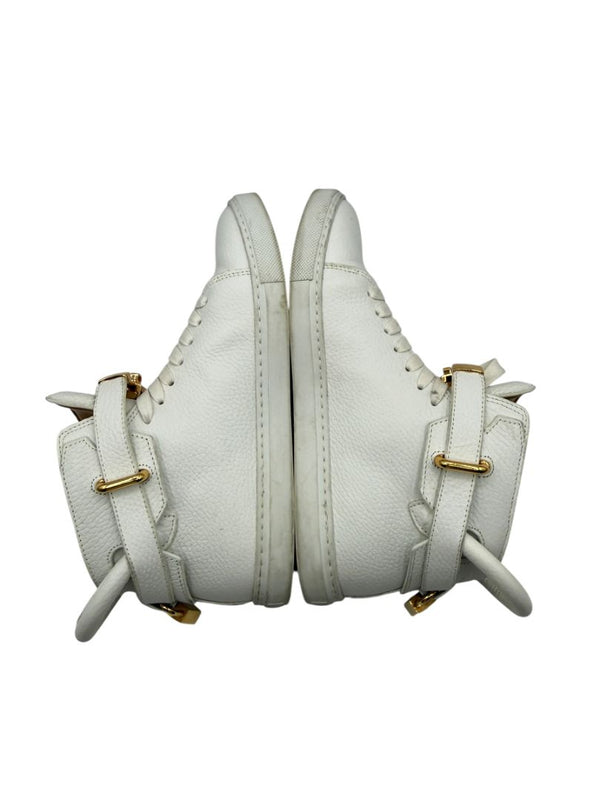 Buscemi 100MM White Leather High-Top Sneakers – Men’s Size 41