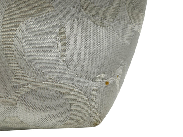 Coach Signature White Jacquard Shoulder Bag with Bee Appliqué | Style F053-7440