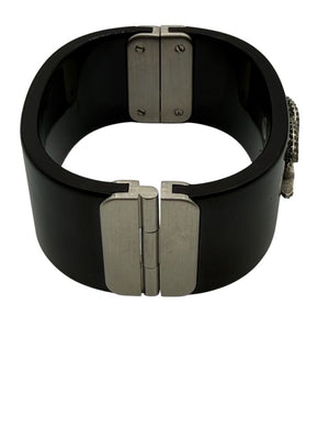 Chanel Fall 2015 Black Resin CC Cuff Bracelet