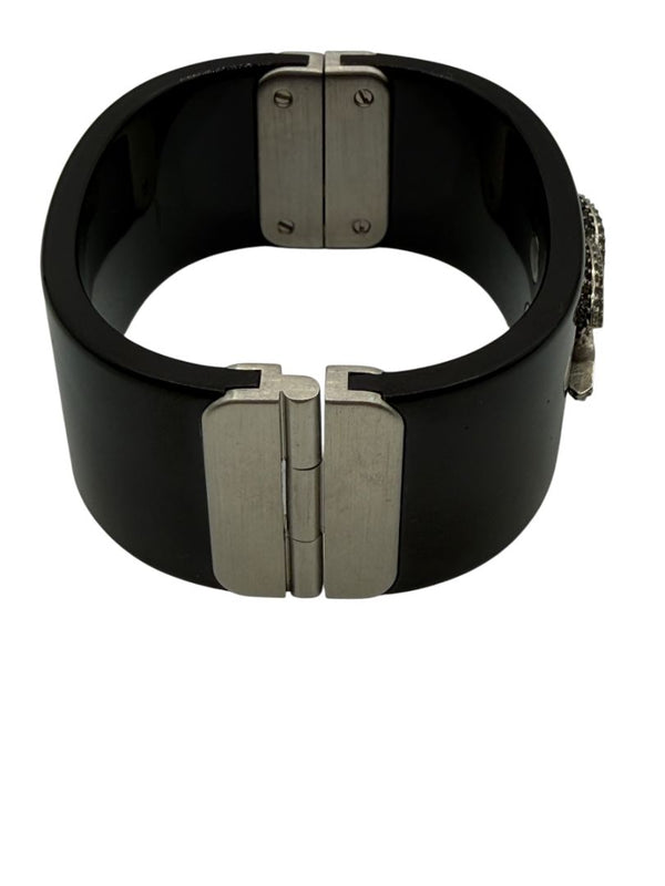 Chanel Fall 2015 Black Resin CC Cuff Bracelet