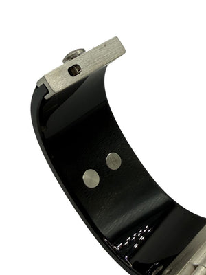Chanel Fall 2015 Black Resin CC Cuff Bracelet