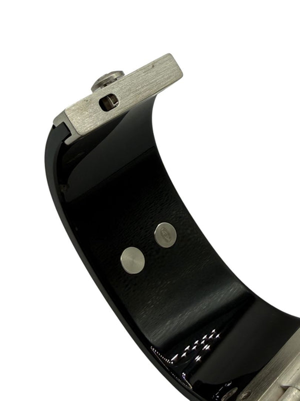 Chanel Fall 2015 Black Resin CC Cuff Bracelet