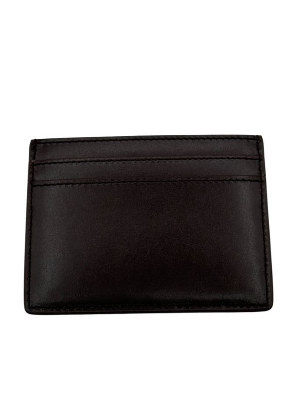 Saint Laurent Leather Card Holder - New In Box- Hot Wine