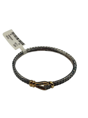 David Yurman 16mm  BRAND NEW Thoroughbred Loop Cuff Bracelet in Silver & 18k Gold