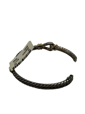 David Yurman 16mm  BRAND NEW Thoroughbred Loop Cuff Bracelet in Silver & 18k Gold