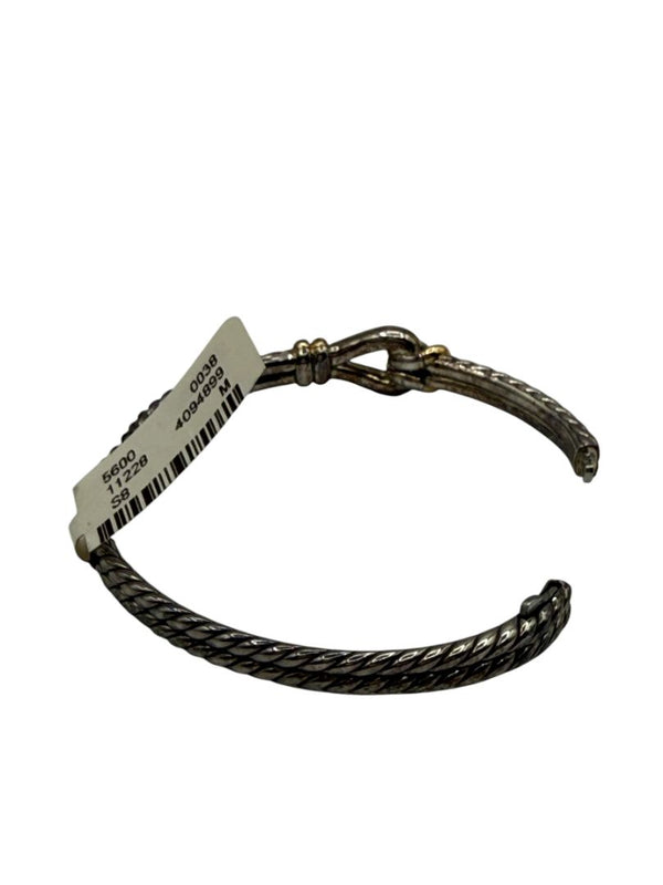 David Yurman 16mm  BRAND NEW Thoroughbred Loop Cuff Bracelet in Silver & 18k Gold