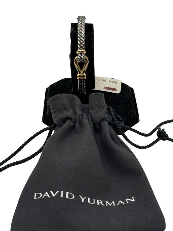 David Yurman 16mm  BRAND NEW Thoroughbred Loop Cuff Bracelet in Silver & 18k Gold