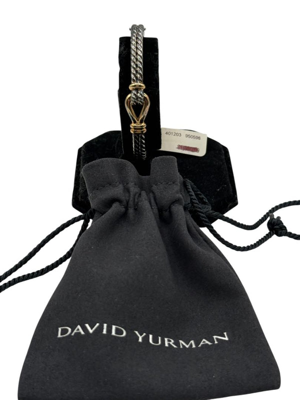 David Yurman 16mm  BRAND NEW Thoroughbred Loop Cuff Bracelet in Silver & 18k Gold