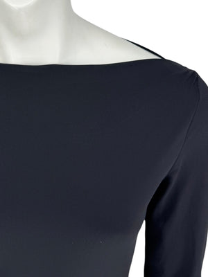 Le Petite Robe by Chiara Boni Black Asymmetric Sheath Dress – Size 44 (Made in Italy)