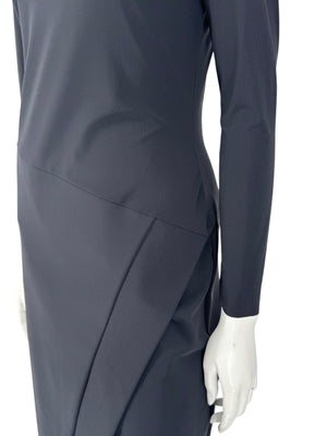 Le Petite Robe by Chiara Boni Black Asymmetric Sheath Dress – Size 44 (Made in Italy)