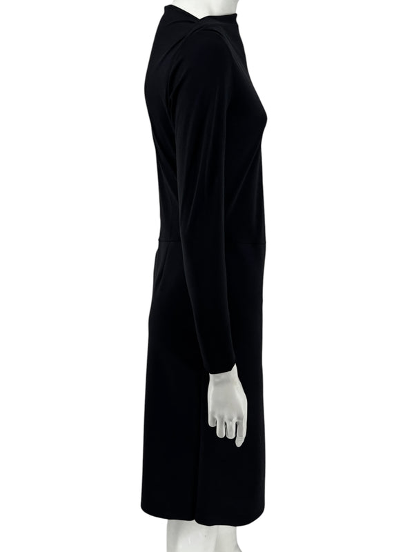 Le Petite Robe by Chiara Boni Black Asymmetric Sheath Dress – Size 44 (Made in Italy)