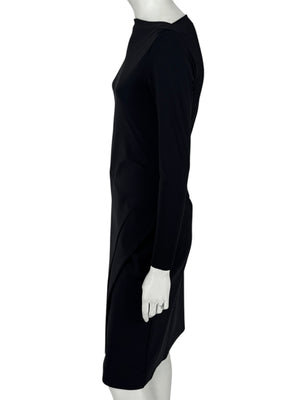 Le Petite Robe by Chiara Boni Black Asymmetric Sheath Dress – Size 44 (Made in Italy)