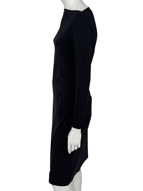 Le Petite Robe by Chiara Boni Black Asymmetric Sheath Dress – Size 44 (Made in Italy)