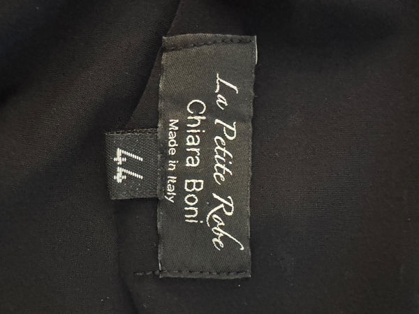 Le Petite Robe by Chiara Boni Black Asymmetric Sheath Dress – Size 44 (Made in Italy)