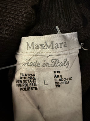 Max Mara Sleeveless Brown Turtleneck Top – Size Large