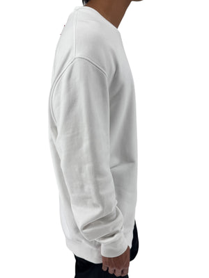 Alexander McQueen White Logo Patch Crewneck Sweatshirt NWT Large