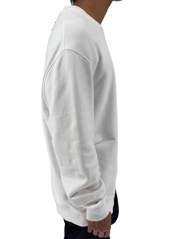 Alexander McQueen White Logo Patch Crewneck Sweatshirt NWT Large