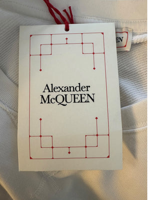 Alexander McQueen White Logo Patch Crewneck Sweatshirt NWT Large