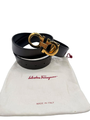 Salvatore Ferragamo Reversible Gancini Leather Belt – Size 38"(L/XL)