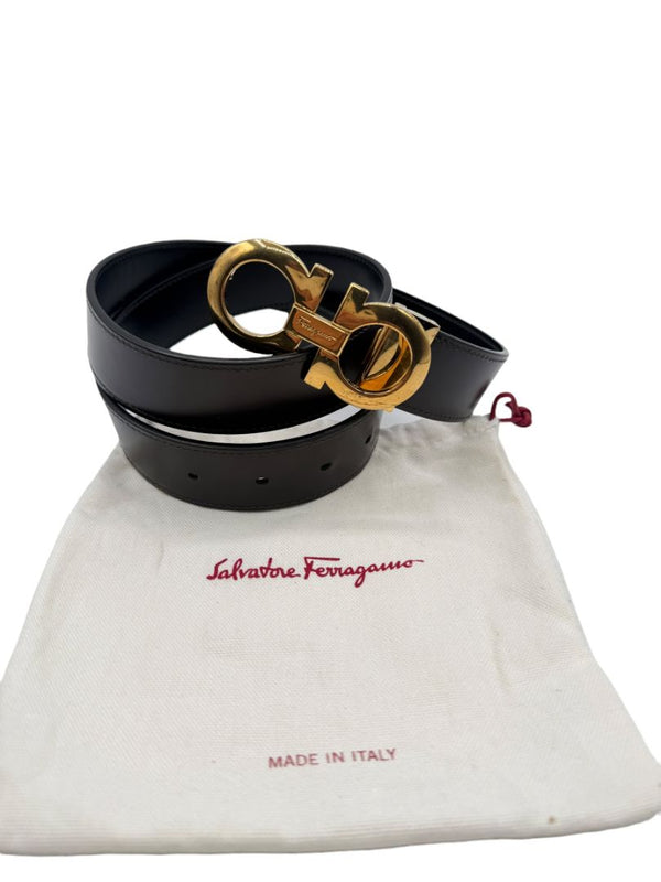 Salvatore Ferragamo Reversible Gancini Leather Belt – Size 38"(L/XL)