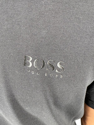 BOSS Hugo Boss Black Slim Fit Crew Neck Logo T-Shirt Mens XXL NWT Cotton Tee