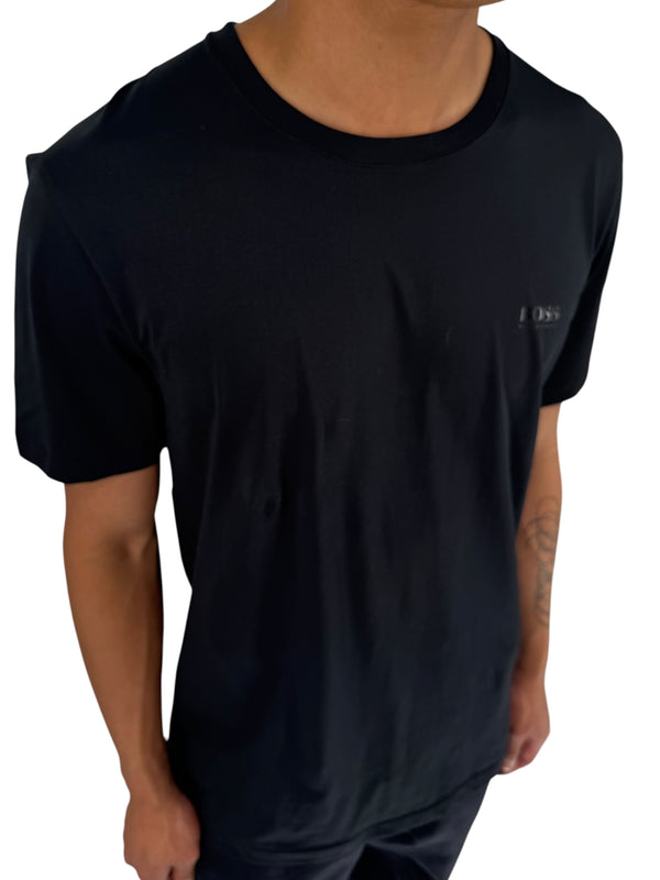 BOSS Hugo Boss Black Slim Fit Crew Neck Logo T-Shirt Mens XXL NWT Cotton Tee