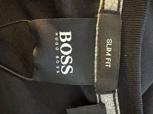 BOSS Hugo Boss Black Slim Fit Crew Neck Logo T-Shirt Mens XXL NWT Cotton Tee