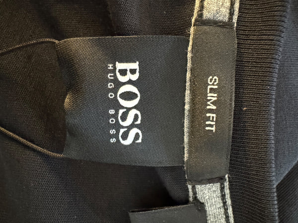 BOSS Hugo Boss Black Slim Fit Crew Neck Logo T-Shirt Mens XXL NWT Cotton Tee