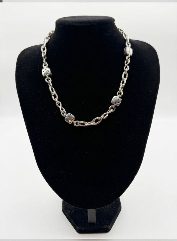 John Hardy Kali Sterling Silver Pebble Station Necklace & Drop Earrings Set