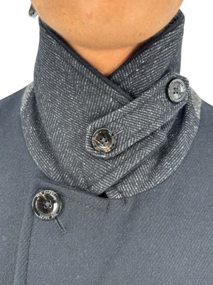 NWT Ted Baker London Navy Wool Blend Double Breasted Peacoat Size 6