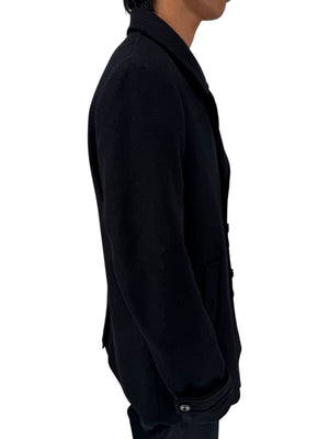 NWT Ted Baker London Navy Wool Blend Double Breasted Peacoat Size 6