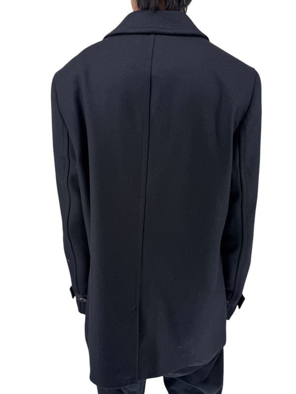 NWT Ted Baker London Navy Wool Blend Double Breasted Peacoat Size 6