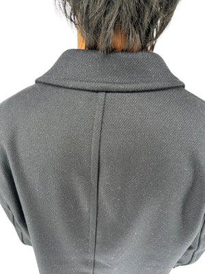 NWT Ted Baker London Navy Wool Blend Double Breasted Peacoat Size 6