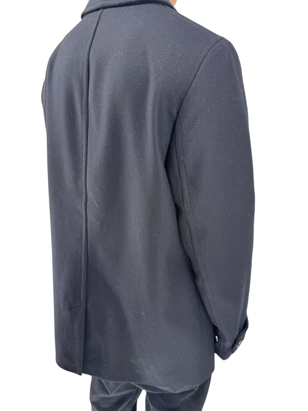 NWT Ted Baker London Navy Wool Blend Double Breasted Peacoat Size 6